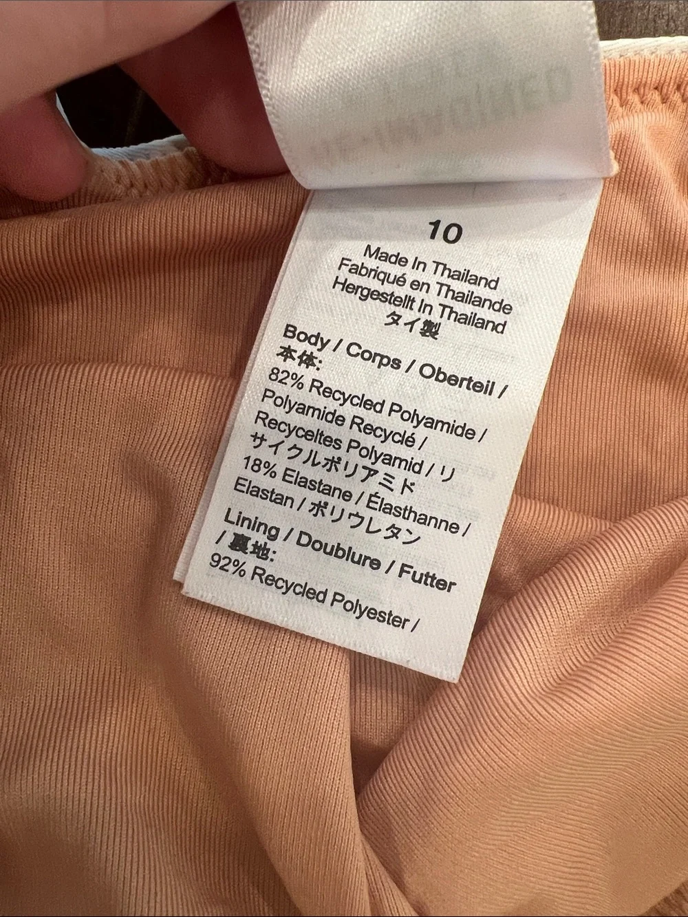J. Crew White Tag One-Piece with Peach Lining